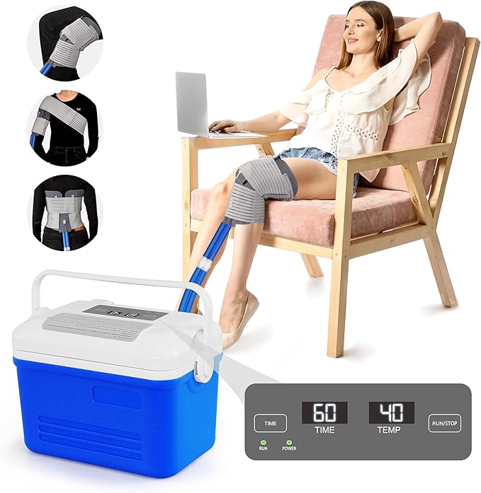 Ice Machine for Knee After Surgery, Ice Therapy Machine with Universal Pad, Cold Therapy Machine for Knee, Shoulder, Hip, Leg and Hip