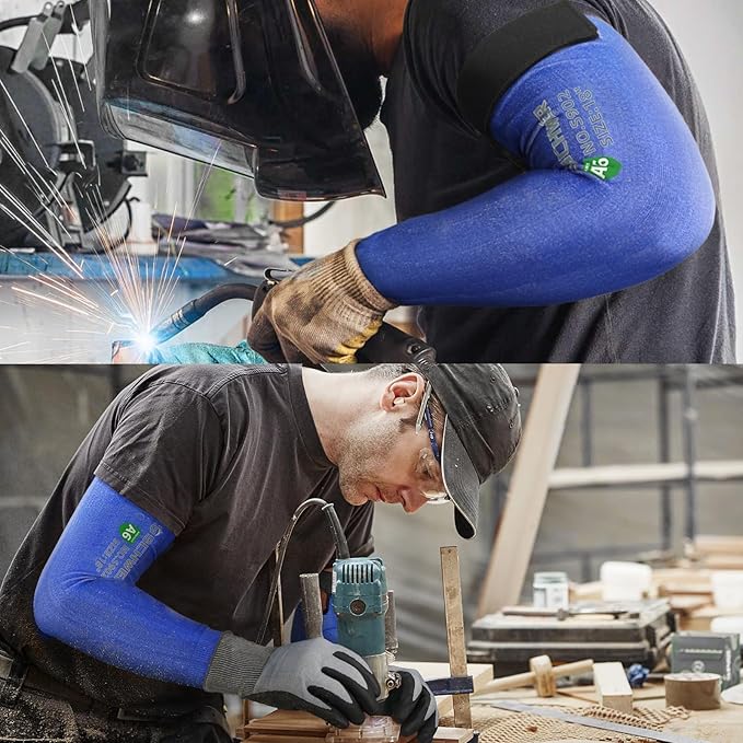 Schwer AIR-SKIN ANSI A6 Cut Resistant Arm Sleeves for Men & Women S902, Non-PFAS Arm Protectors for High Risk Work, Arm Protectors for Thin Skin, Gardening Sleeves for Farming, Lightweight, Breathable