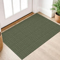 IOHOUZE Small Area Rug 2x3 Washable Woven Rugs for Entryway Non Slip Rubber Backed Front Door Rugs Indoor Doormat Throw Rug Floor Carpet for Entrance Kitchen, Olive Green/Dusty Green