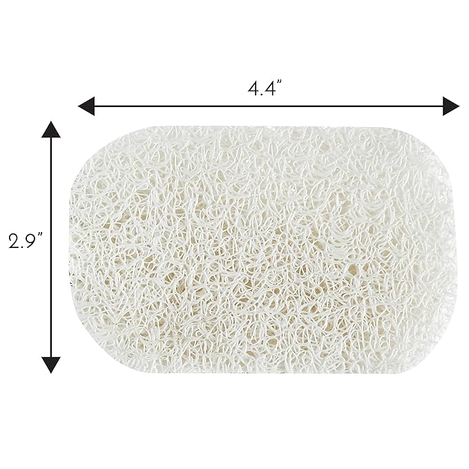 S&T INC. Bar Soap Holder for Kitchen, Bathroom, and Soap Dish, 4 Pack, White, 2.9 inches by 4.4 inches