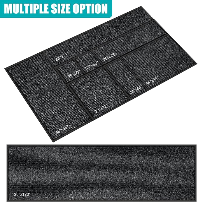 Azadx 3'x5' Front Door Mat Heavy Duty Indoor Outdoor Door Mat Non-Slip Backing Doormat for Entryway Stain and Fade Resistant Commercial Floor Mats Entry Mat Low Profile Welcome Door Mats