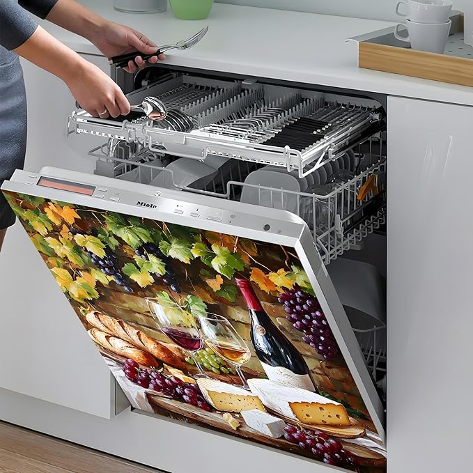 Dishwasher Magnet Sticker Cover Panel Decal Refrigerator Magnetic Sticker Decorative for Kitchen Decoration,Fridge Door Cover, Appliances Stickers 23"x26"