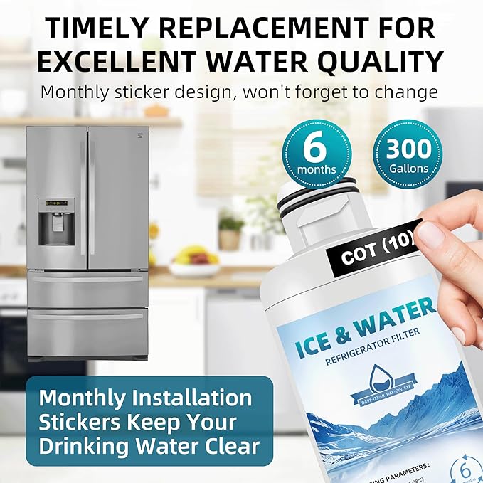 DA97-17376B HAF-QIN/EXP Replacement for Samsung Bespoke Water Filter, HAF-QIN, rf32cg5400sr, rs27t5200sr, rf32cg5100sr, rf29bb8600ql/aa, rf23bb8600qlaa, rf25c5551sr, rf28t5001sr, 3-Pack