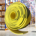 Heavy Duty Wall & Corner Guards 5m Corrugated Self-Adhesive NBR Rubber Protection with Yellow/Black Stripes for Parking Columns & Garage Safety(2PCS,8 cm)