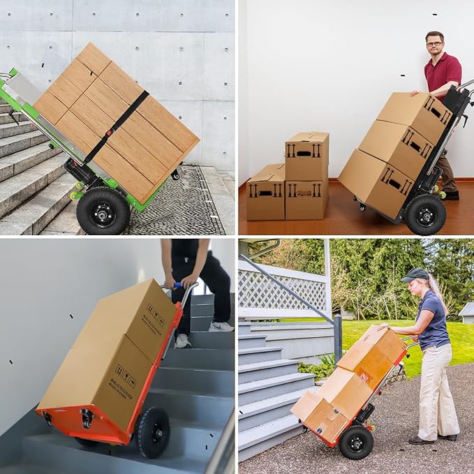 880lbs Electric Stair Climbing Hand Trucks Dolly Cart for Moving Heavy Objects, 1200W Powered Electric Stair Climber for Easy Up/Down Stairs, Move Furniture Home Warehouse(Upgrade)