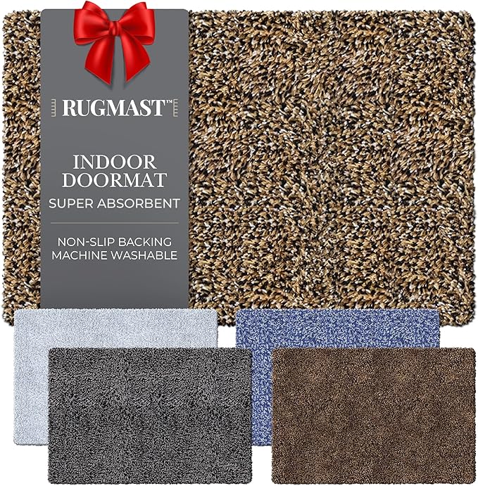 Premium Microfiber Indoor Door Mat – 36"x72" Washable Entry Mat, Non-Slip, Waterproof Backing, Super Absorbent, Low Profile Entryway Doormat for Indoor Entrance