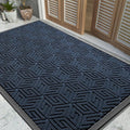 Yimobra Large Door Mat 47x32, All-Weather Waterproof Outdoor Mats for Front Door, Non Slip Rubber Doormat for Patio Proch Outside Entryway Indoor, Blue