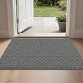 BEQHAUSE Dirt Trapper Door Mat Non-Slip Entryway Rugs Stain Resistant Absorbent Dog Doormats Woven-Look Washable Welcome Floor Doormat for Front Back Door, Muddy Wet Shoes & Paws, 24" x 36", Grey