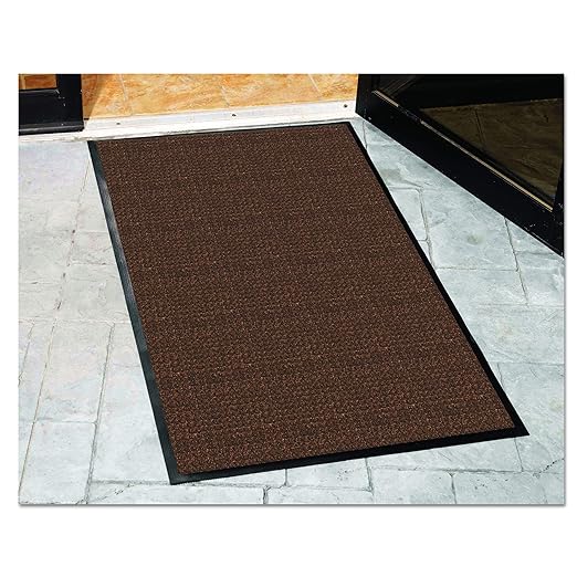 Guardian WaterGuard Indoor/Outdoor Wiper Scraper Floor Mat, Rubber/Nylon, 3'x10', Brown