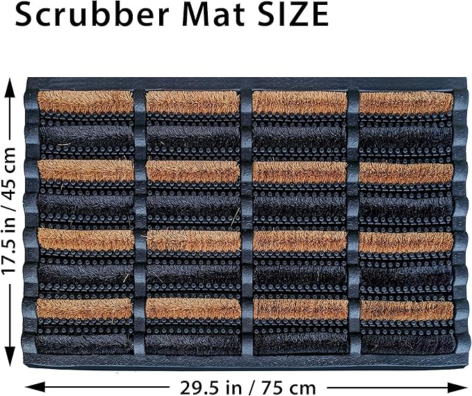 FOOTMATTERS Ninamar Mud Scrubber Tray Mat - 29.5 x 17.5 inch