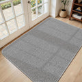Ultra Thin Door Mat Indoor Entrance 36"x59", Low-Profile Indoor Door Mat, Large Non Slip Entry Mat Rubber Backing Unique Herringbone Design Inside Doormat Dirt Trapper Entryway Mats, Grey