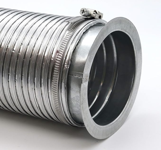Repa Market 4'' Inch Metal Duct Connector Flange - Air Tight Vent Duct Collar - for Connecting Exhaust, Intake Flex and Straight Ducting - Heating, Cooling Universal HVAC Adapter - Home, Commercial