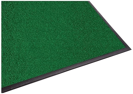 Guardian Platinum Series Indoor Wiper Floor Mat, Rubber with Nylon Carpet, 3'x7', Green