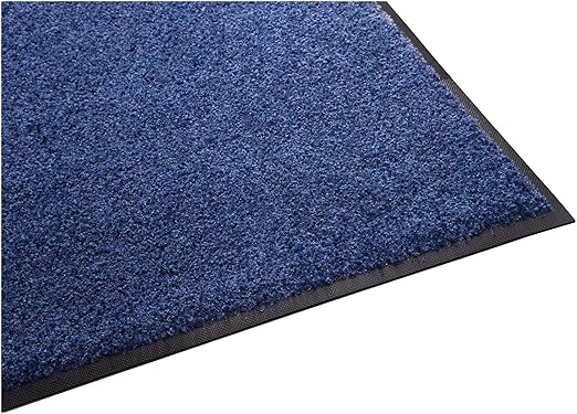 Guardian Platinum Series Indoor Wiper Floor Mat, Rubber with Nylon Carpet, 3'x11', Blue