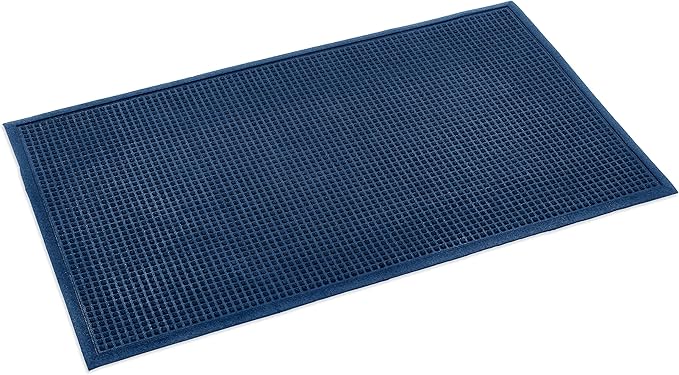 Ecomills Rubber Doormat, Extra Large, 36" x 60", Blue, XL, Absorbent Indoor Outdoor, Stain Resistant, Rubber Non Slip Backing, Heavy Duty, Durable