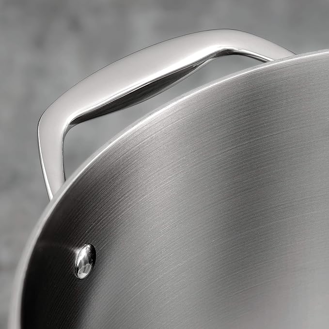 Tramontina Signature Tri-Ply Clad Stainless Steel 8-Quart Stock Pot with Lid, Induction-Ready Pasta Pot, Dishwasher-Safe, NSF-Certified, Made in Brazil
