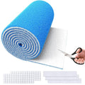 MERV 8 Air Vent Filters, 20" x 100"Cut to Fit Air Filter Material (80+ Filters),Electrostatic Triple Vent Filter for Floor, Ceiling, HVAC Furnace Vents, Includes 48 Adhesive Hook Tape