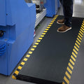 FEATOL Anti Fatigue Mat Industrial, Ergonomic Standing Floor Mat for Work for Stand -Safety Support for Leg & Back Pain(Yellow Border, 24" x 70", 4PC)
