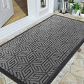 Yimobra Large Door Mat 47x24, All-Weather Waterproof Outdoor Mats for Front Door, Non Slip Rubber Doormat for Patio Proch Outside Entryway Indoor, Gray