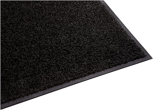 Guardian Platinum Series Indoor Wiper Floor Mat, Rubber with Nylon Carpet, 5'x19', Black