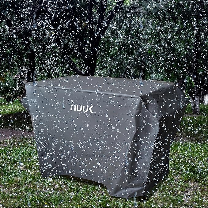 NUUK 20" x 42" Outdoor Grill Cart Prep Work Table Cover, Waterproof & UV Resistant Pizza Oven Stand Table Cover for Kitchen Island BBQ Worktable Protection