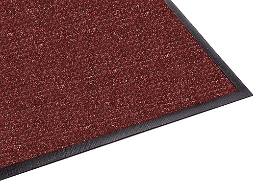 Guardian WaterGuard Indoor/Outdoor Wiper Scraper Floor Mat, Rubber/Nylon, 6'x20', Red