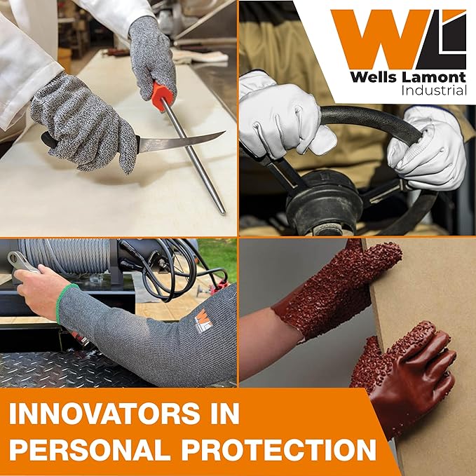 Wells Lamont INDUSTRIAL Heat & Flame Resistant Work Sleeve | Para-Aramid - Metal Fabrication, Automotive