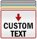 Custom Arrow Directional Sign, Down Arrow, 24x30 Inches, 3M EGP Reflective, Rust Free .080 Aluminum, Fade Resistant, Made in USA by My Sign Center