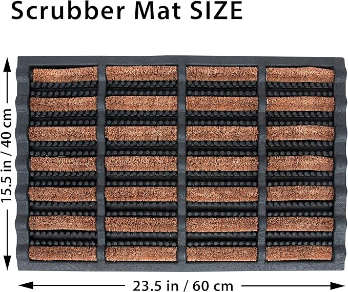 FOOTMATTERS Ninamar Mud Scrubber Tray Mat – 24 x 16 inch