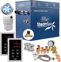 SteamSpa 10.5kW Steam Sauna Generator Executive Bundle 240V Steam Generator with Touch Pad, Steamheads, Pressure Relief Valve, Built-in Auto Drain, LED Light, Filter and Quick Install Kit EXT1050CH
