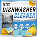 Dishwasher Cleaner And Deodorizer Tablets - 24 Pack Deep Cleaning Descaler Pods for Dish Washer Machine, Heavy Duty, Septic Safe, Natural Limescale Remover, Calcium, Odor, Smell - 12 Month Supply