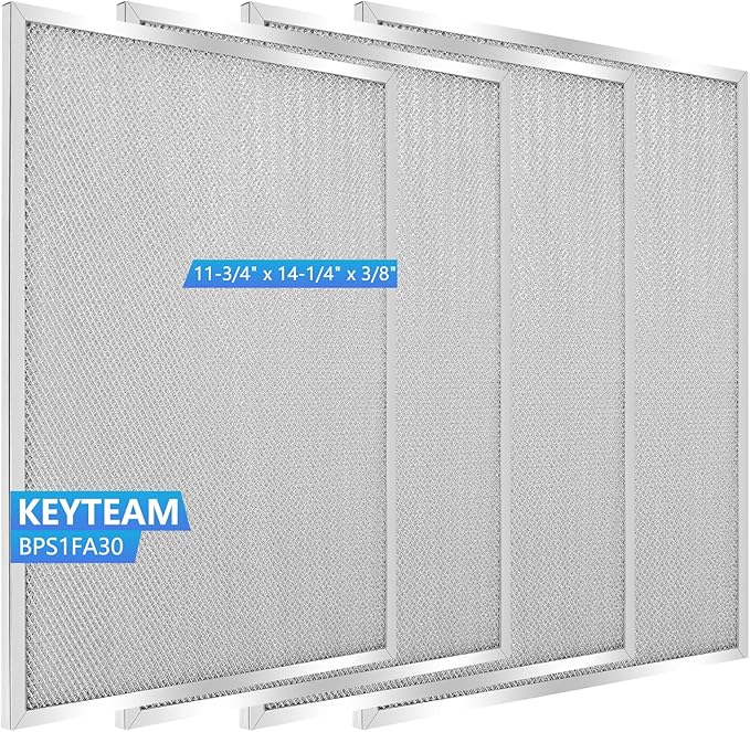 Stove Hood Vent Filter 11-3/4" x 14-1/4" BPS1FA30 - Compatible with NuTone Allure & Broan Range Hood Filter Replacement 99010299 - Fits QS1 QS2 30" Hoods(Aluminum Frame: 2-Pack)
