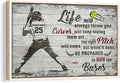 Personalized Softball Poster & Framed Canvas, Run The Bases Home Office Decor, Custom Name Number Bedroom Living Room Aesthetic Wall Art Gift For Girl, Daughter