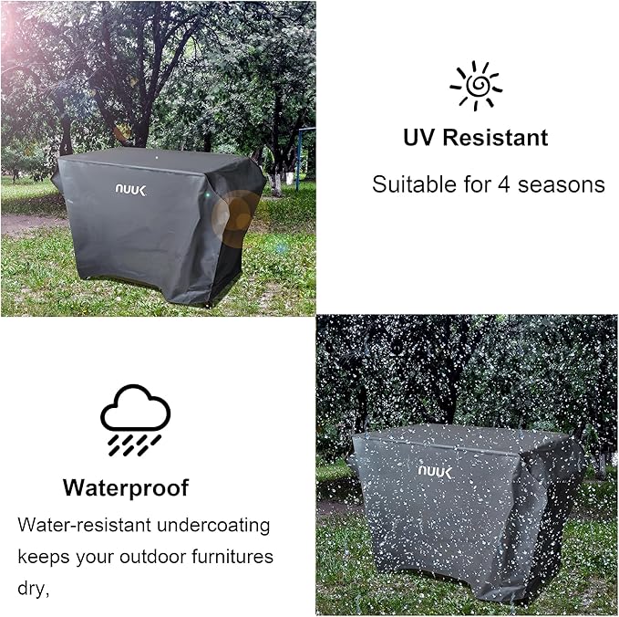 NUUK 20" x 42" Outdoor Grill Cart Prep Work Table Cover, Waterproof & UV Resistant Pizza Oven Stand Table Cover for Kitchen Island BBQ Worktable Protection