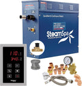 SteamSpa 7.5kW Steam Sauna Generator Premium Bundle 240V Steam Generator with Touch Pad Control, Steamheads, Pressure Relief Valve, Built-in Auto Drain and Plumber Quick Install Kit PRT750BN-A