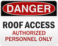 Danger Roof Access Authorized Personnel Only Sign, 24x30 Inches, 3M EGP Reflective, Rust Free .080 Aluminum, Fade Resistant, Made in USA by My Sign Center