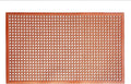 New Star Foodservice 54521 Commercial Grade Grease Resistant Anti-Fatigue Rubber Floor Mat, 36" x 60", Red