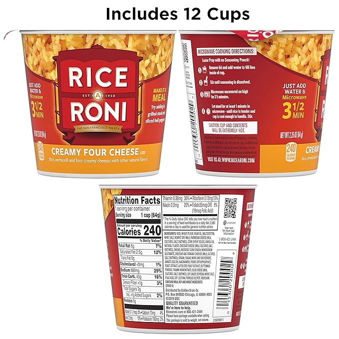 Rice-A-Roni Cups, Individual Cup 2.25 Ounce(12 Pack)
