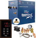 SteamSpa 10.5kW Steam Sauna Generator Premium Bundle 240V Steam Generator with Touch Pad Control, Steamheads, Pressure Relief Valve, Built-in Auto Drain and Plumber Quick Install Kit PRT1050OB-A