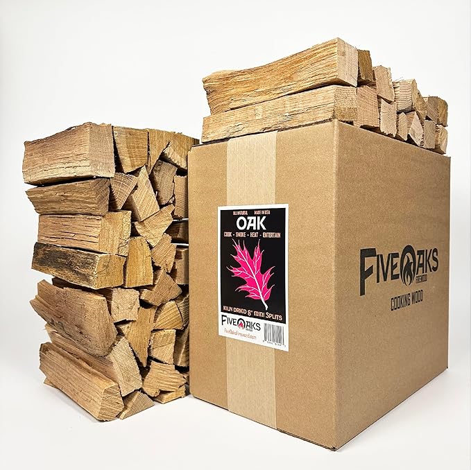 Pizza Oven Wood Kiln Dried Mini Split OAK 8" inch Long Pizza Wood for Cooking, Grilling or Smoking 1,248 cu. in. of Oak Wood for Mini Wood Stove Cooking Wood, Smoking Wood