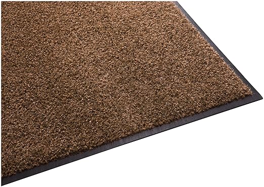Guardian Floor Protection 94031950 Platinum Series Indoor Wiper Floor Mat, Rubber with Nylon Carpet, 3' Length, 19' Width, Brown