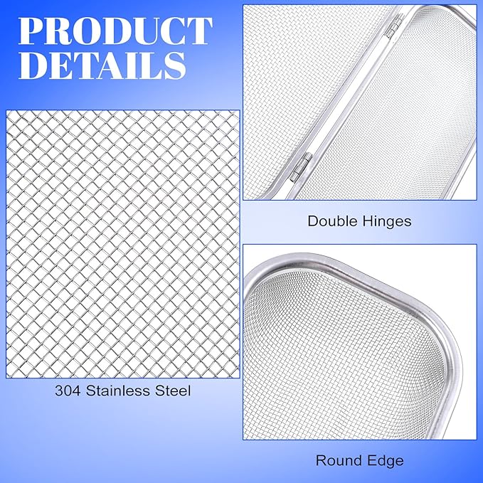 Dishwasher Chopstick Basket for Small Items, Stainless Steel Utensil Holder for Dishwasher with Mesh Design, Replacement Silverware Organizer (10.4" L x 4.5" W x 3" H)