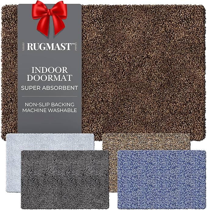 Premium Microfiber Indoor Door Mat – 36"x72" Washable Entry Mat, Non-Slip, Waterproof Backing, Super Absorbent, Low Profile Entryway Doormat for Indoor Entrance