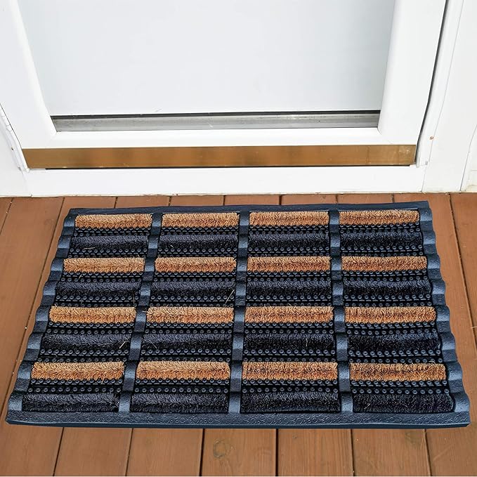FOOTMATTERS Ninamar Mud Scrubber Tray Mat – 29.5 x 17.5 inch - 2 Pack