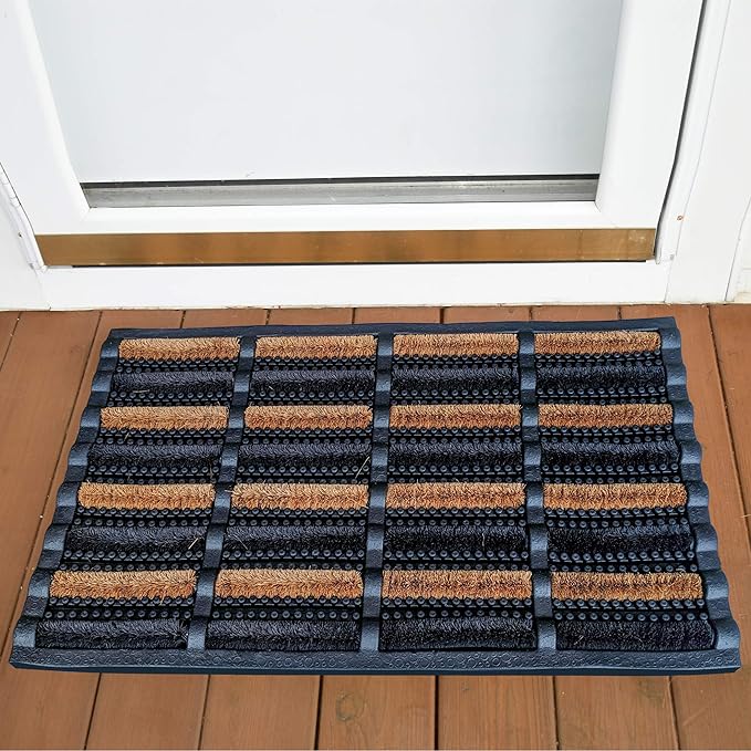 FOOTMATTERS Ninamar Mud Scrubber Tray Mat - 29.5 x 17.5 inch - 3 Pack