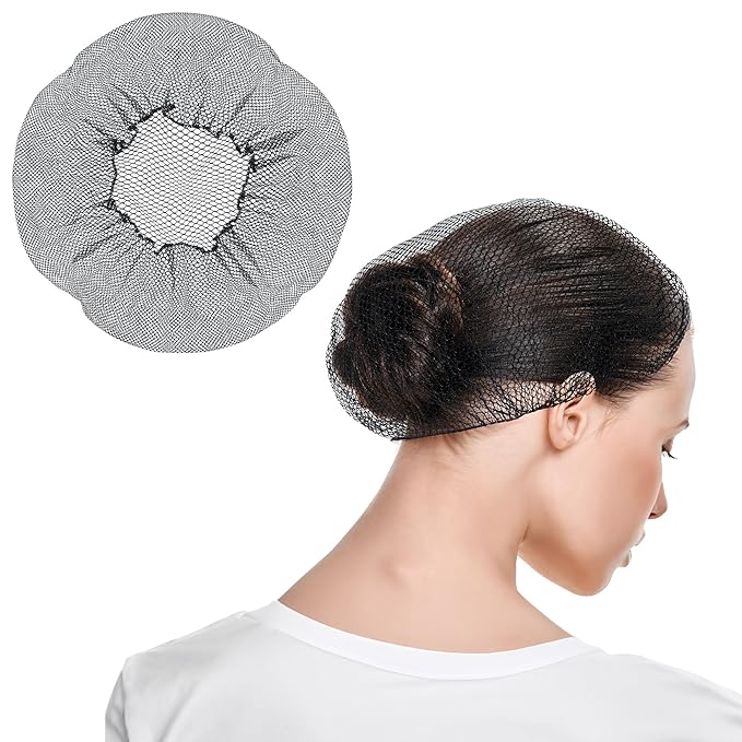 Nylon Hair Nets for Women & Men | 300 Pack | 24" Honeycomb Mesh Hair Net for Food Service, Medical & Industrial Use - Breathable & Sturdy for Bun Hair, Most Long & Short Hair - Latex Free