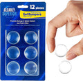 1.13" Small Round Gel Bumpers 12 Pack - Self Adhesive Furniture Protection Bumpers - Protects Surfaces from Damage