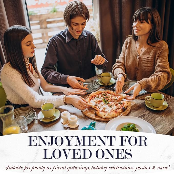 Baker's Friend Electric Pizza Oven Indoor Countertop, 12 Inch Maker Machine for Home, Cooker & Grill, Premium Glazed Ceramic Stone Oven, Creamy White