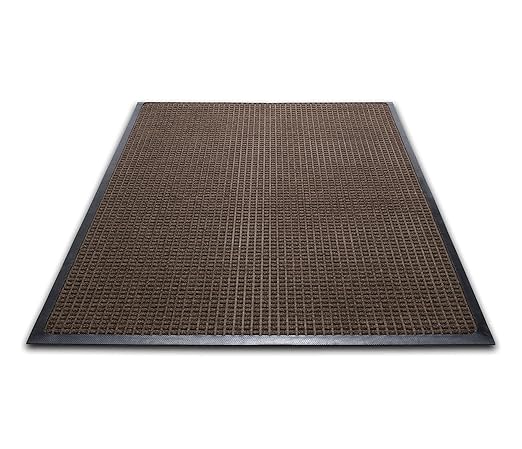 Guardian WaterGuard Indoor/Outdoor Wiper Scraper Floor Mat, Rubber/Nylon, 3'x4', Brown