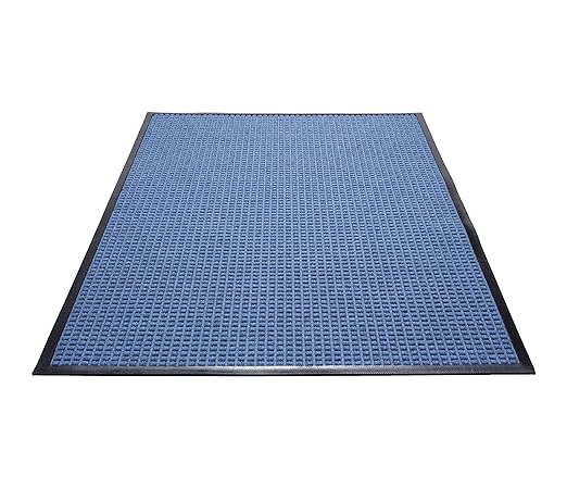 Guardian WaterGuard Indoor/Outdoor Wiper Scraper Floor Mat, Rubber/Nylon, 4'x6', Blue